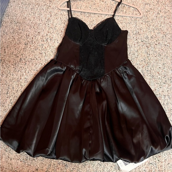 Cider Other - New With Tags Cider Black Satin Nightdress Size Small